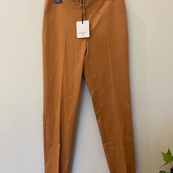 Beatrice Cotton Elastane Pants Women Size 6 - Picture 3 of 8